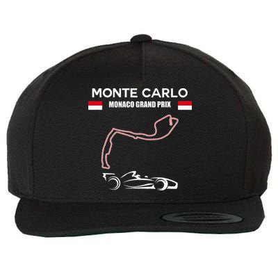 Monte Carlo Race Track Formula Racing Car Monaco Main Price Wool Snapback Cap