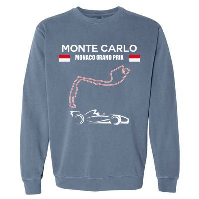 Monte Carlo Race Track Formula Racing Car Monaco Main Price Garment-Dyed Sweatshirt