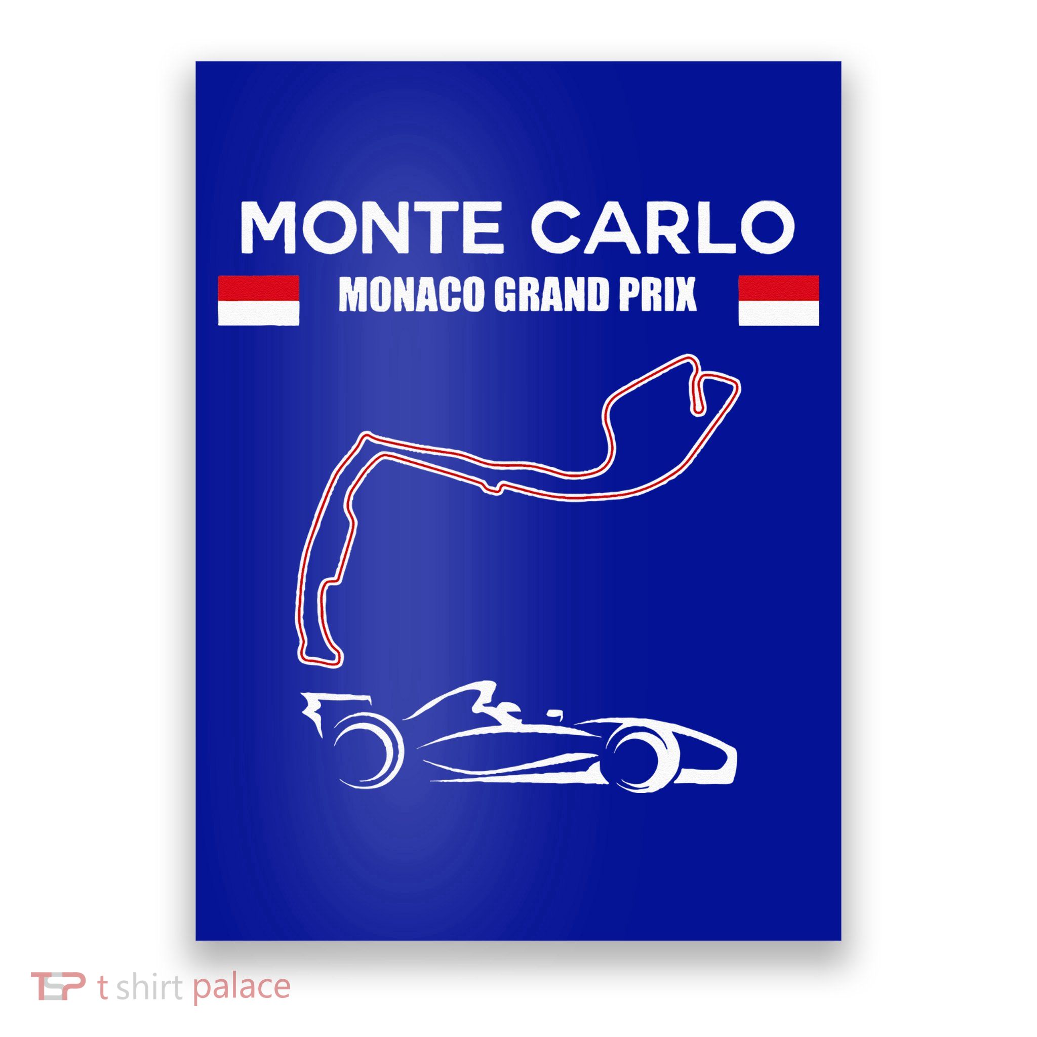 Monte Carlo Race Track Formula Racing Car Monaco Main Price Poster