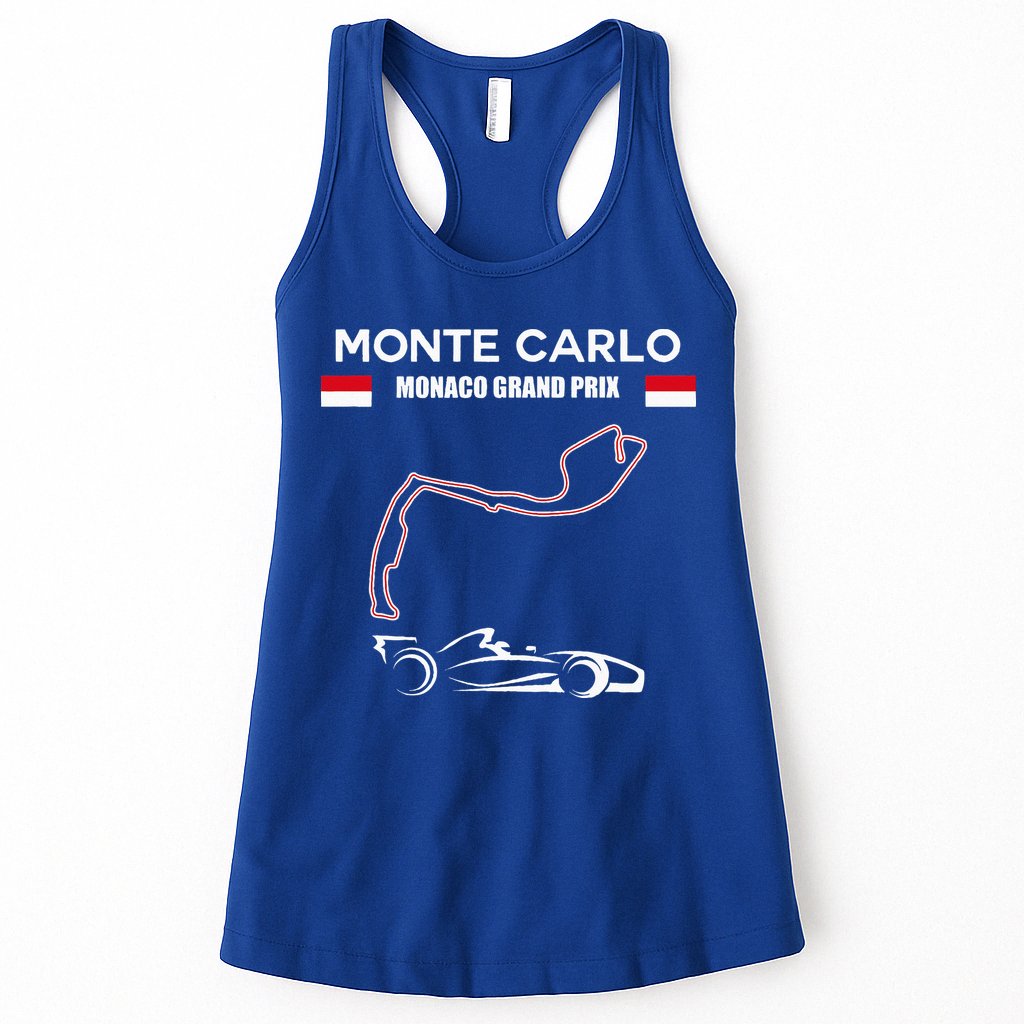 Monte Carlo Race Track Formula Racing Car Monaco Main Price Womens Tank Top