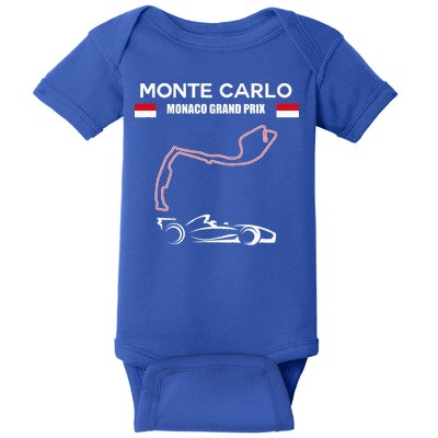 Monte Carlo Race Track Formula Racing Car Monaco Main Price Baby Bodysuit