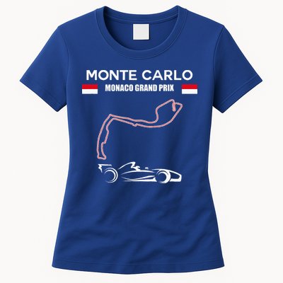 Monte Carlo Race Track Formula Racing Car Monaco Main Price Womens T-Shirt