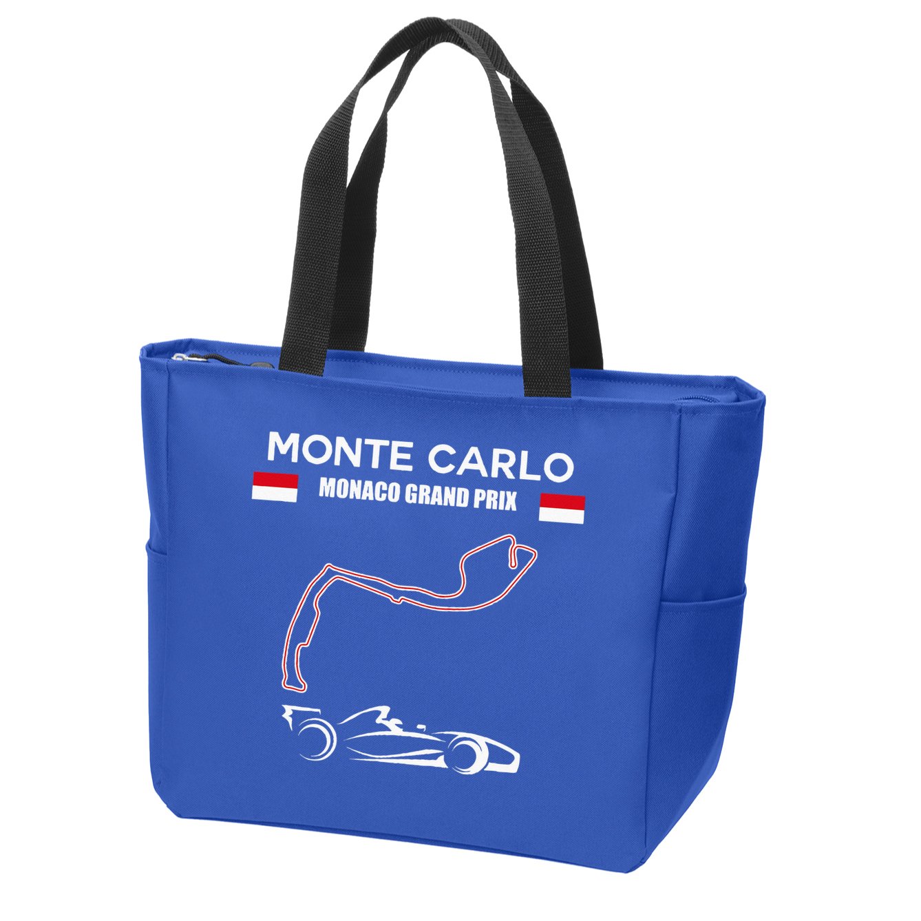 Monte Carlo Race Track Formula Racing Car Monaco Main Price Zip Tote Bag
