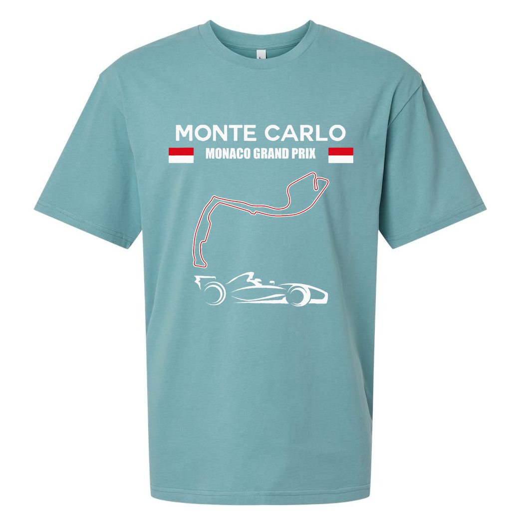 Monte Carlo Race Track Formula Racing Car Monaco Main Price Sueded Cloud Jersey T-Shirt
