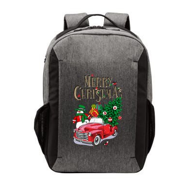 Merry Christmas Red Car Snow Ice Vector Backpack