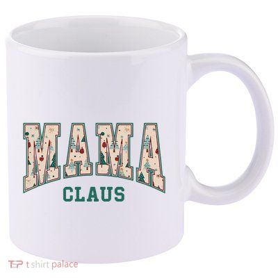 Mama Claus Retro Christmas 11oz C Handle Ceramic Mug