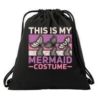 Mermaid Costume Retro Mermaid Outfit  Mermaid Drawstring Bag