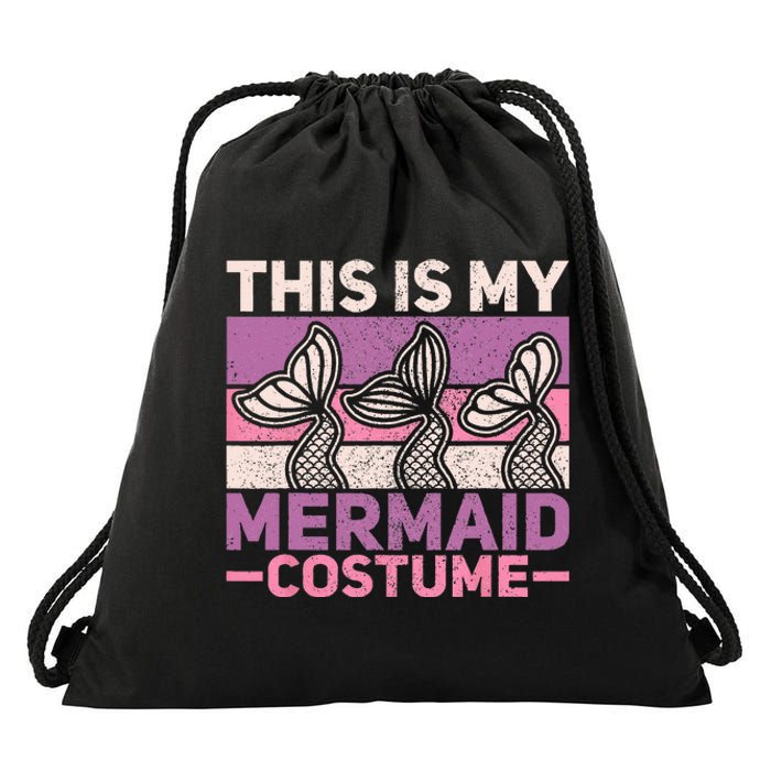 Mermaid Costume Retro Mermaid Outfit  Mermaid Drawstring Bag