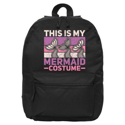 Mermaid Costume Retro Mermaid Outfit  Mermaid 16 in Basic Backpack