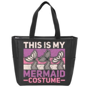 Mermaid Costume Retro Mermaid Outfit  Mermaid Zip Tote Bag