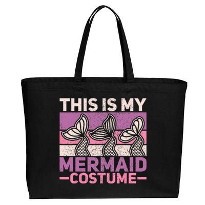 Mermaid Costume Retro Mermaid Outfit  Mermaid Cotton Canvas Jumbo Tote