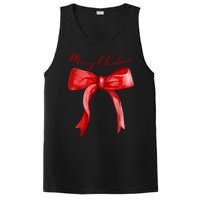 Merry Christmas Red Coquette Bow Merry And Bright PosiCharge Competitor Tank