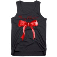 Merry Christmas Red Coquette Bow Merry And Bright Tank Top