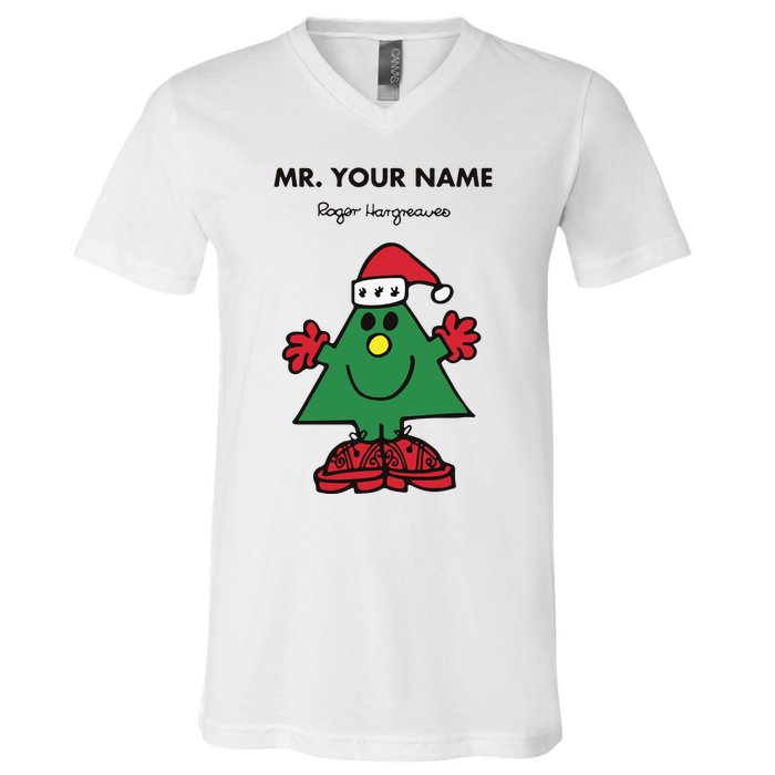 Mr Christmas Roger Hargreaves V-Neck T-Shirt