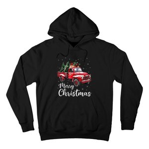 Merry Christmas Red Truck Family Matching Christmas Pajama Gift Hoodie