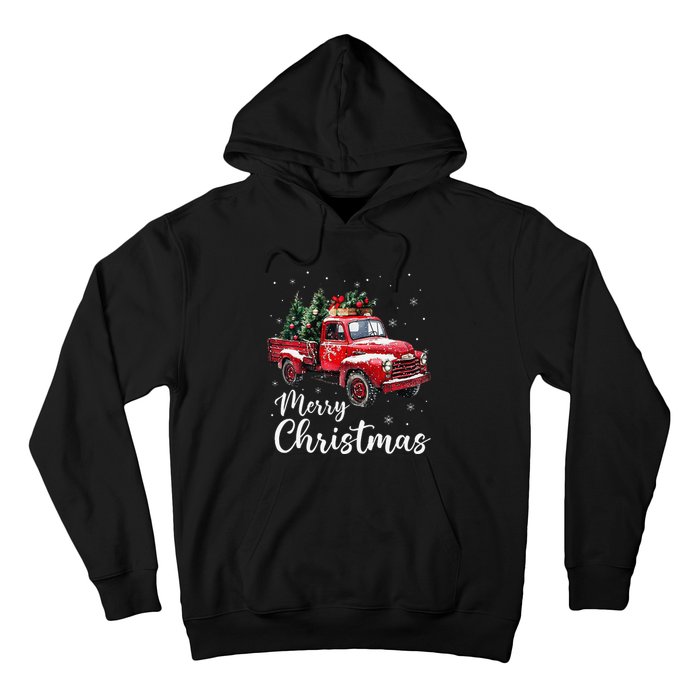 Merry Christmas Red Truck Family Matching Christmas Pajama Gift Hoodie