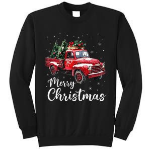 Merry Christmas Red Truck Family Matching Christmas Pajama Gift Sweatshirt