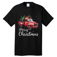 Merry Christmas Red Truck Family Matching Christmas Pajama Gift Tall T-Shirt