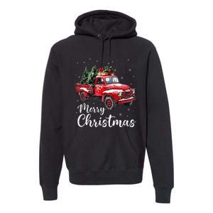 Merry Christmas Red Truck Family Matching Christmas Pajama Gift Premium Hoodie