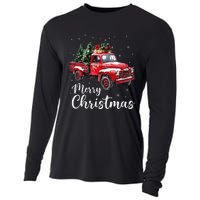 Merry Christmas Red Truck Family Matching Christmas Pajama Gift Cooling Performance Long Sleeve Crew