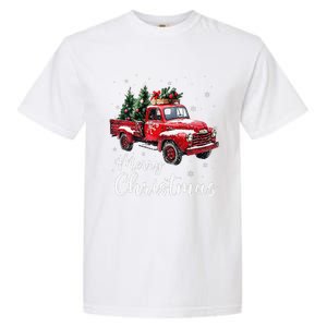 Merry Christmas Red Truck Family Matching Christmas Pajama Gift Garment-Dyed Heavyweight T-Shirt