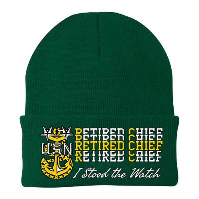 Master Chief Retired I Stood The Watch Knit Cap Winter Beanie