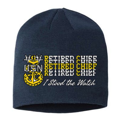 Master Chief Retired I Stood The Watch Sustainable Beanie