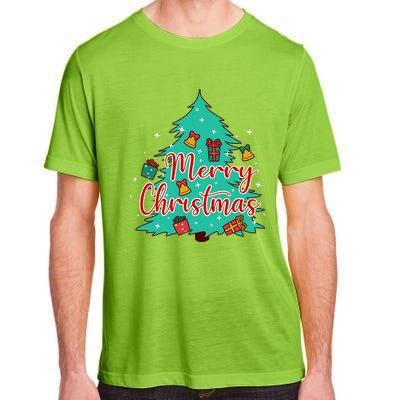 Merry Christmas Retro Christmas Tree Santa Claus Xmas Goodies Groovy Plus Size Adult ChromaSoft Performance T-Shirt