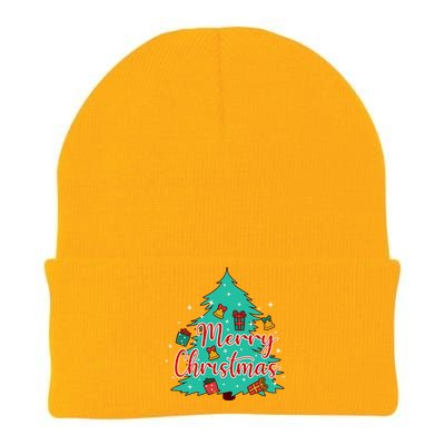 Merry Christmas Retro Christmas Tree Santa Claus Xmas Goodies Groovy Plus Size Knit Cap Winter Beanie