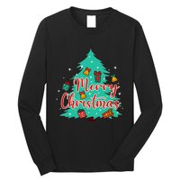 Merry Christmas Retro Christmas Tree Santa Claus Xmas Goodies Groovy Plus Size Long Sleeve Shirt