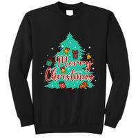 Merry Christmas Retro Christmas Tree Santa Claus Xmas Goodies Groovy Plus Size Sweatshirt