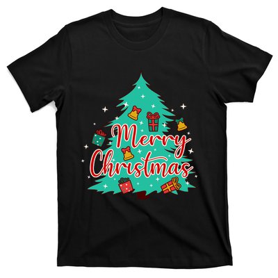 Merry Christmas Retro Christmas Tree Santa Claus Xmas Goodies Groovy Plus Size T-Shirt