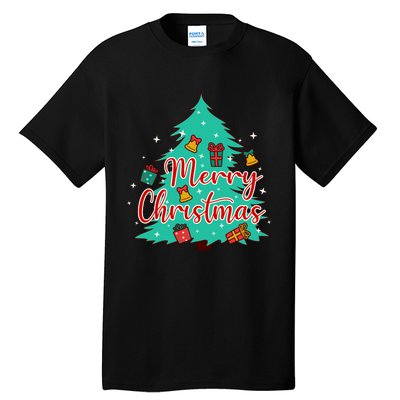 Merry Christmas Retro Christmas Tree Santa Claus Xmas Goodies Groovy Plus Size Tall T-Shirt