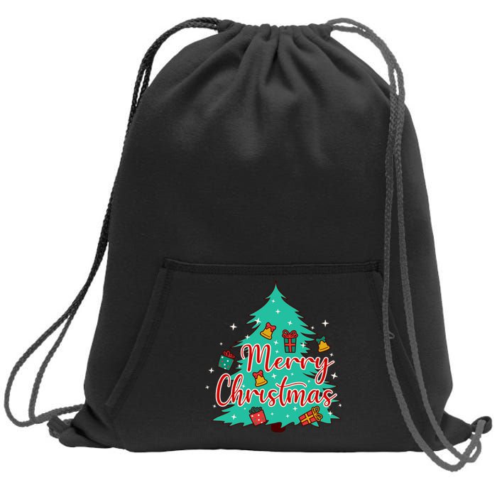 Merry Christmas Retro Christmas Tree Santa Claus Xmas Goodies Groovy Plus Size Sweatshirt Cinch Pack Bag