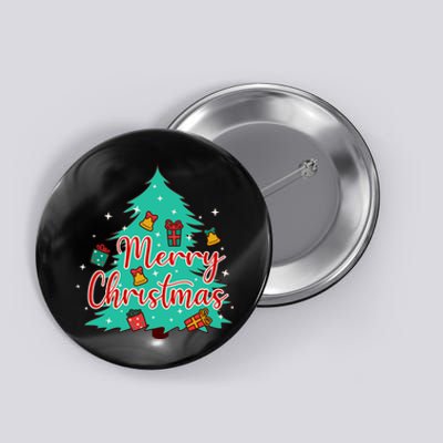 Merry Christmas Retro Christmas Tree Santa Claus Xmas Goodies Groovy Plus Size Button