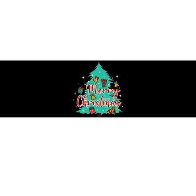 Merry Christmas Retro Christmas Tree Santa Claus Xmas Goodies Groovy Plus Size Bumper Sticker