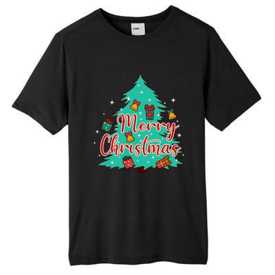 Merry Christmas Retro Christmas Tree Santa Claus Xmas Goodies Groovy Plus Size Tall Fusion ChromaSoft Performance T-Shirt