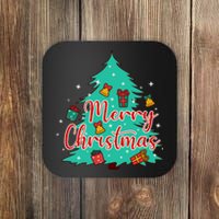 Merry Christmas Retro Christmas Tree Santa Claus Xmas Goodies Groovy Plus Size Coaster