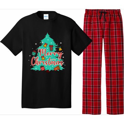 Merry Christmas Retro Christmas Tree Santa Claus Xmas Goodies Groovy Plus Size Pajama Set