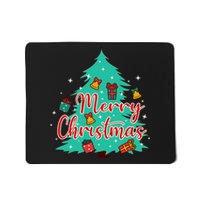 Merry Christmas Retro Christmas Tree Santa Claus Xmas Goodies Groovy Plus Size Mousepad