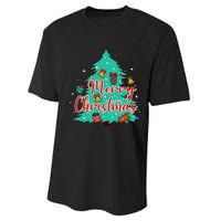 Merry Christmas Retro Christmas Tree Santa Claus Xmas Goodies Groovy Plus Size Performance Sprint T-Shirt