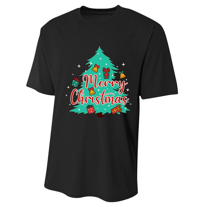 Merry Christmas Retro Christmas Tree Santa Claus Xmas Goodies Groovy Plus Size Performance Sprint T-Shirt