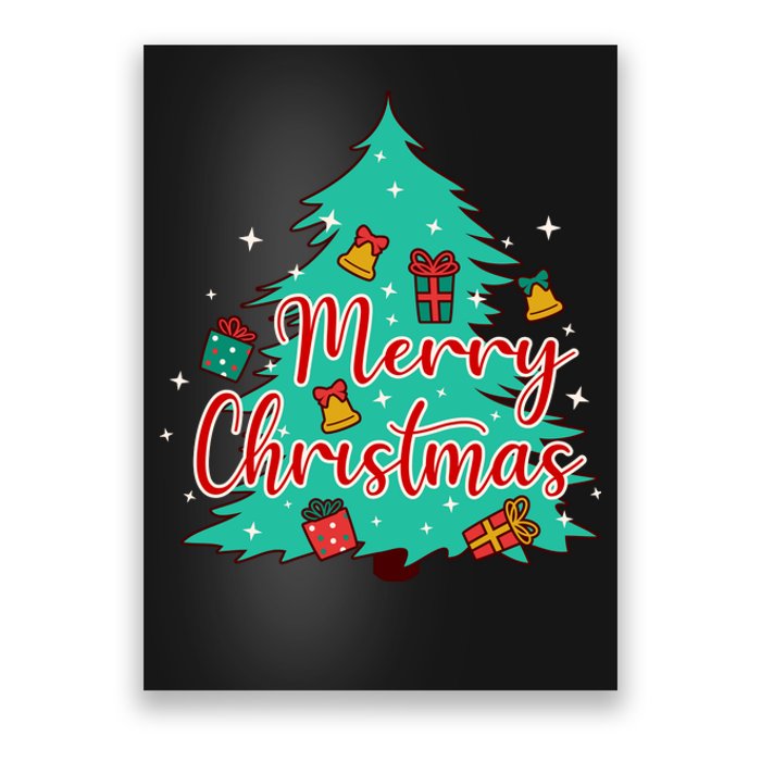 Merry Christmas Retro Christmas Tree Santa Claus Xmas Goodies Groovy Plus Size Poster