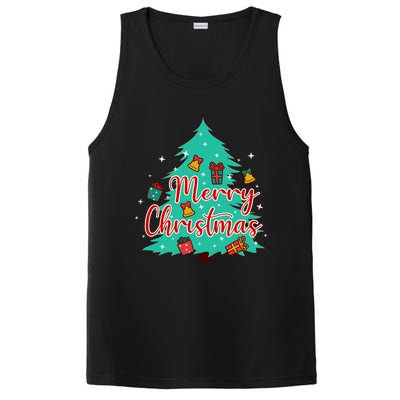 Merry Christmas Retro Christmas Tree Santa Claus Xmas Goodies Groovy Plus Size PosiCharge Competitor Tank