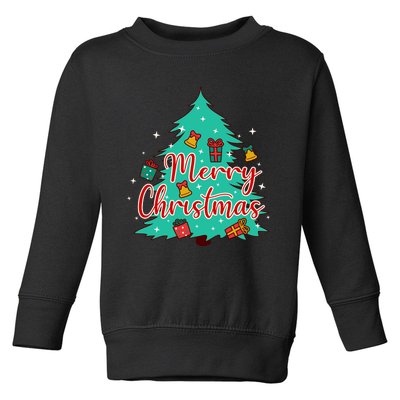 Merry Christmas Retro Christmas Tree Santa Claus Xmas Goodies Groovy Plus Size Toddler Sweatshirt