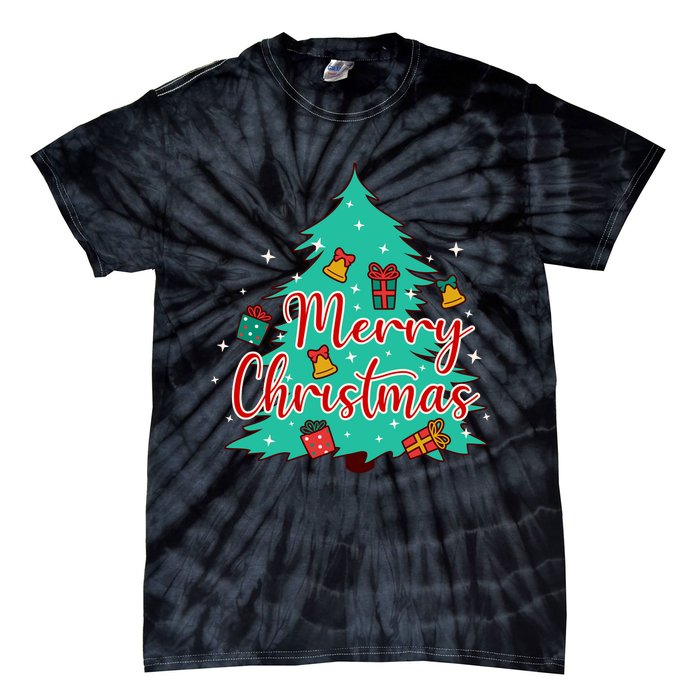 Merry Christmas Retro Christmas Tree Santa Claus Xmas Goodies Groovy Plus Size Tie-Dye T-Shirt