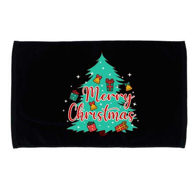 Merry Christmas Retro Christmas Tree Santa Claus Xmas Goodies Groovy Plus Size Microfiber Hand Towel