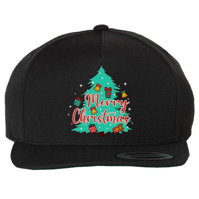 Merry Christmas Retro Christmas Tree Santa Claus Xmas Goodies Groovy Plus Size Wool Snapback Cap