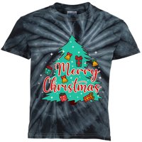 Merry Christmas Retro Christmas Tree Santa Claus Xmas Goodies Groovy Plus Size Kids Tie-Dye T-Shirt