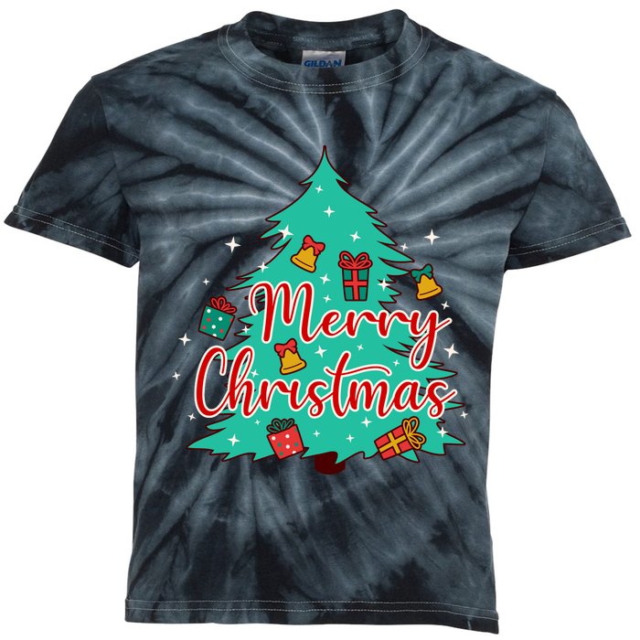 Merry Christmas Retro Christmas Tree Santa Claus Xmas Goodies Groovy Plus Size Kids Tie-Dye T-Shirt